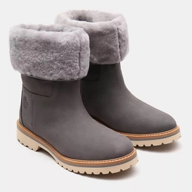 Timberland Women Chamonix Valley WP Shearling Fold Down Medium Grey Nubuck De Schoenenfabriek